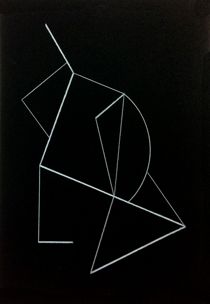 Jakob Flohe: <b>Bogen</b> 2021<br>Kreidestift auf Papier<br>50 x 35 cm
