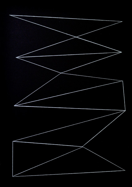 Jakob Flohe: <b>Resonanz II</b> 2021<br>Kreidestift auf Papier<br>59,4 x 42 cm
